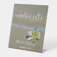 Plumeria Frangipani On Sand Wedding Cards & Gifts