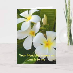 Plumeria Friendship Poem Thank You Card