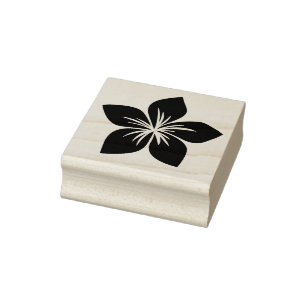 Plumeria Hawaii Cherry Blossom Flower Blossom Rubber Stamp
