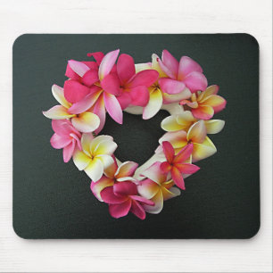 Plumeria in Heart Ring on mousepad