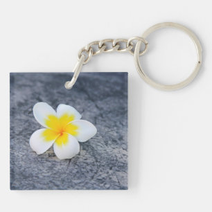 Plumeria Key Ring