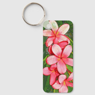 plumeria key ring