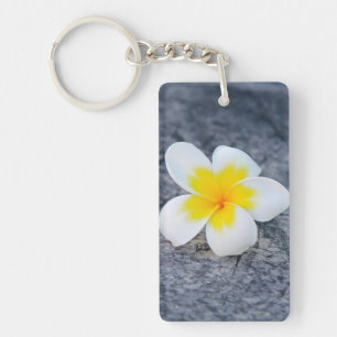plumeria key ring