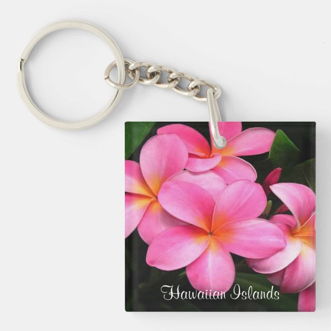 Plumeria Keychain (Front)