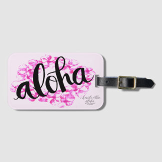 Plumeria Lei Aloha Luggage Tag