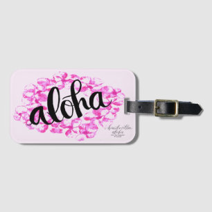 Plumeria Lei Aloha Luggage Tag