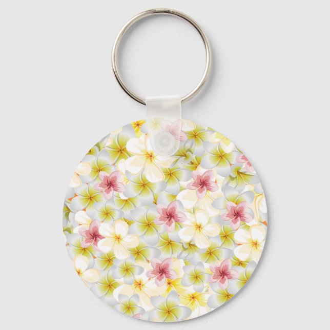 Plumeria Love Me Key Ring (Front)
