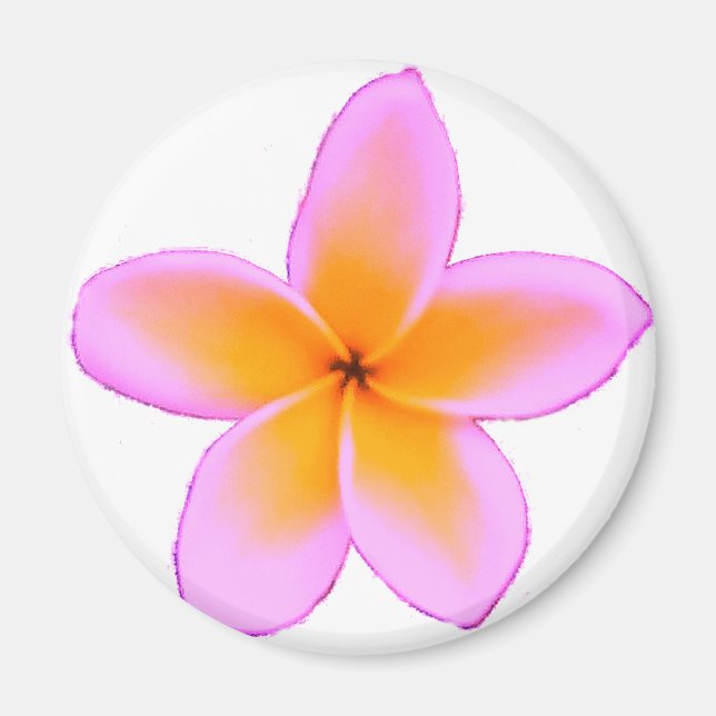 Plumeria Magnet (Front)