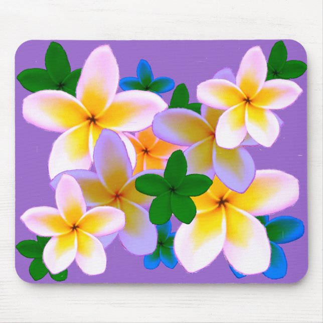Plumeria Mouse Pad (Front)