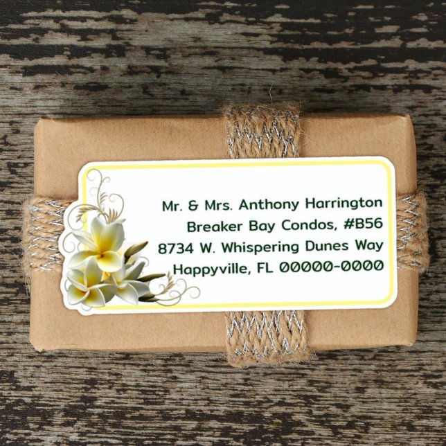 Plumeria n Orchids Pre-printed Mailing Labels (Creator Uploaded)