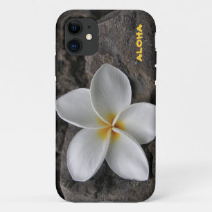 Plumeria on the rocks iPhone 11 case