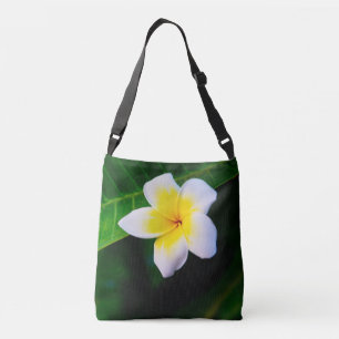 Plumeria Photo Print Crossbody Bag