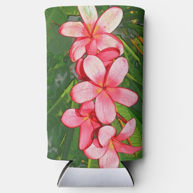 plumeria seltzer can cooler (Front)
