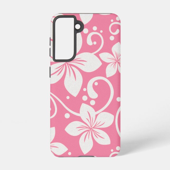 Plumeria Swirl Rose Pink Samsung Galaxy S21 Case (Back)