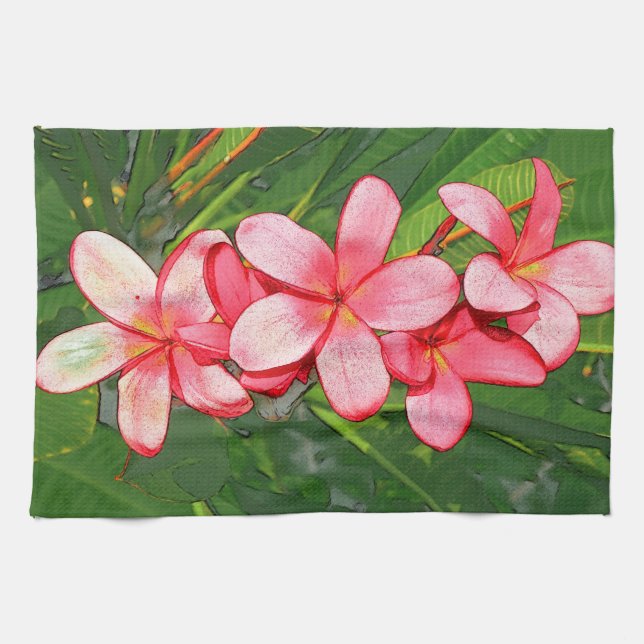 Plumeria Tea Towel (Horizontal)