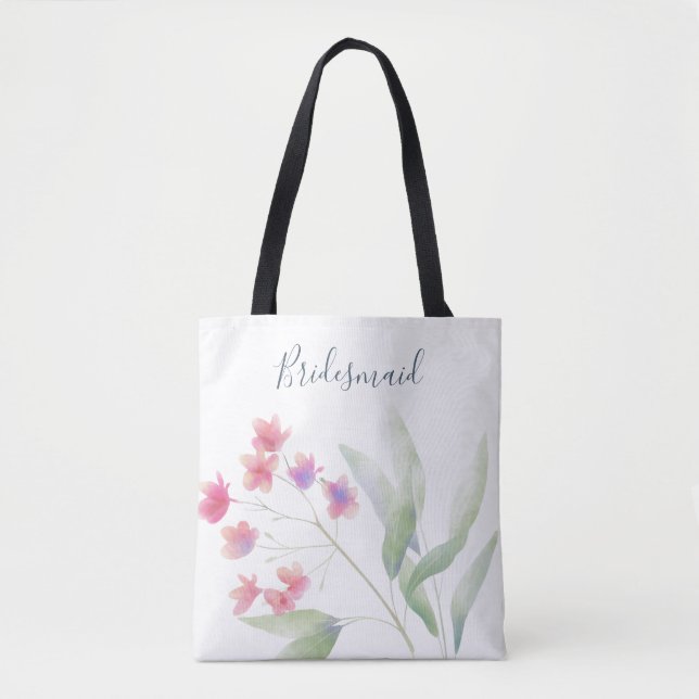 Plumeria Water Colour Tote Bag (Front)