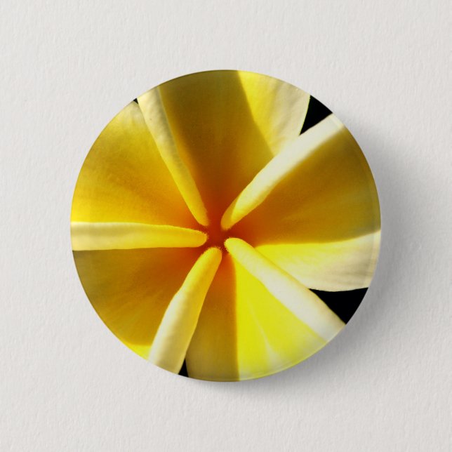 Plumerias 6 Cm Round Badge (Front)