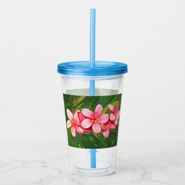 Plumerias Acrylic Tumbler (Front)