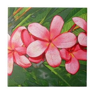 Plumerias Ceramic Tile
