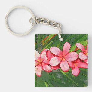 Plumerias Key Ring