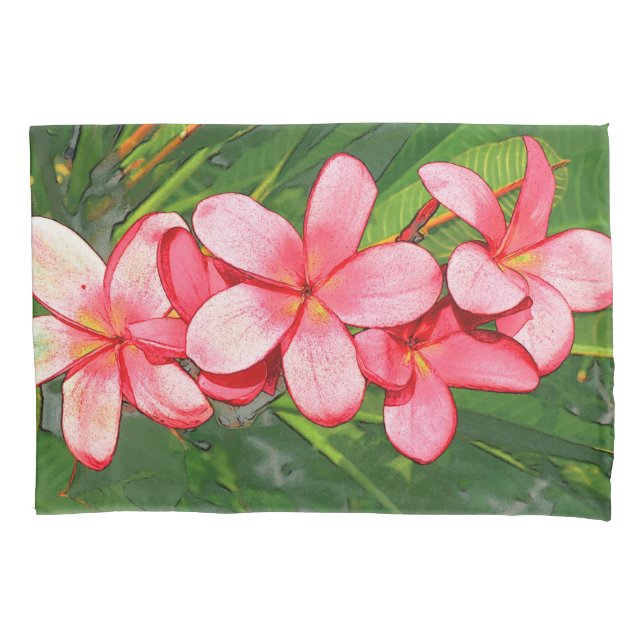 Plumerias Pillowcase (Front-Left)