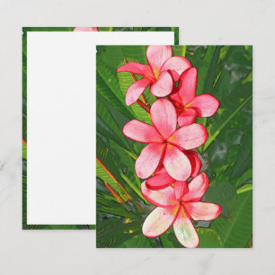 Plumerias pink card