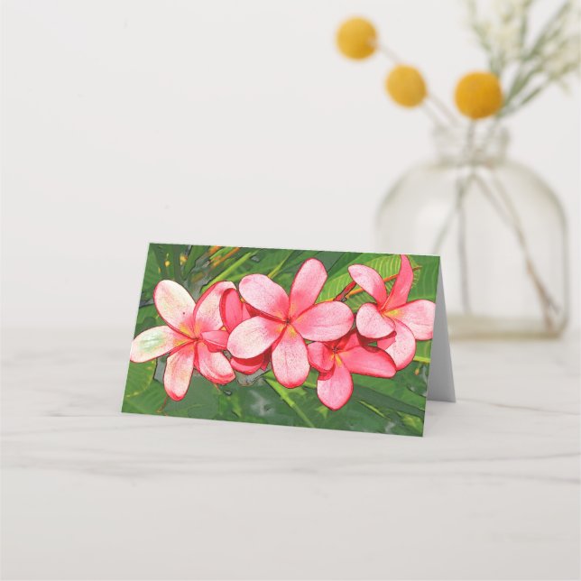 Plumerias Place Card (Front)