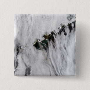 Plumes from Okmok Volcano, Aleutian Islands 15 Cm Square Badge
