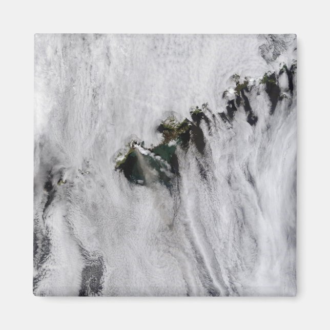 Plumes from Okmok Volcano, Aleutian Islands Magnet (Front)