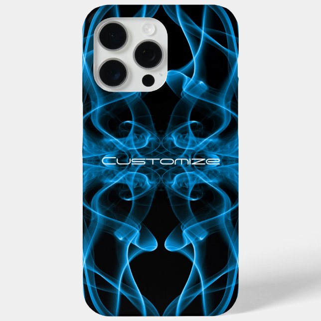 Plumes of Blue Smoke Custom on Black Case-Mate iPhone Case (Back)