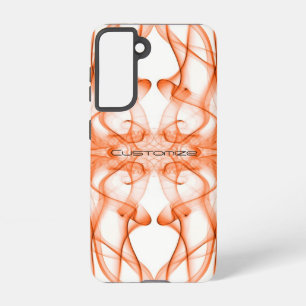 Plumes of Orange Smoke Custom on white Samsung Galaxy Case