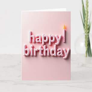 Plump Candle Birthday Card