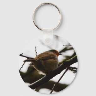 Plump English Robin Key Ring