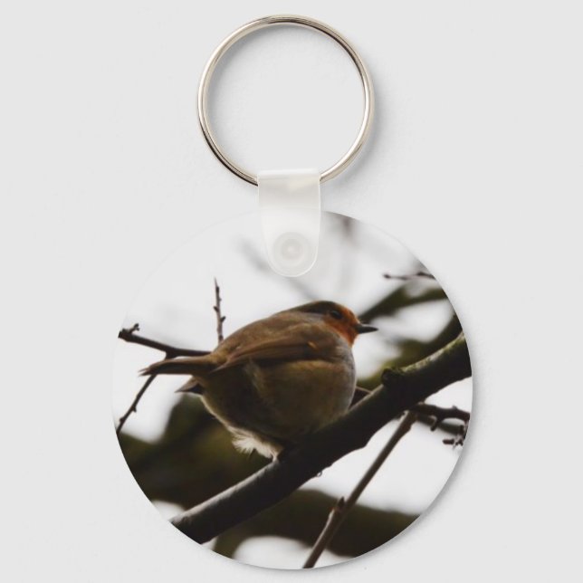 Plump English Robin Key Ring (Front)