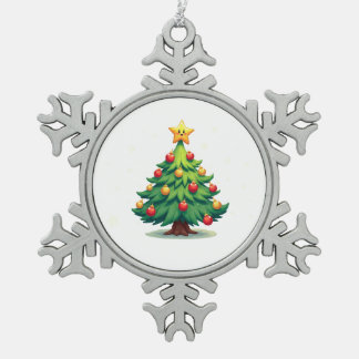 Plump Kawaii Christmas Tree Sparkling Ornaments