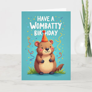 Plump Marsupial Birthday Card