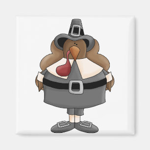plump pilgrim turkey magnet