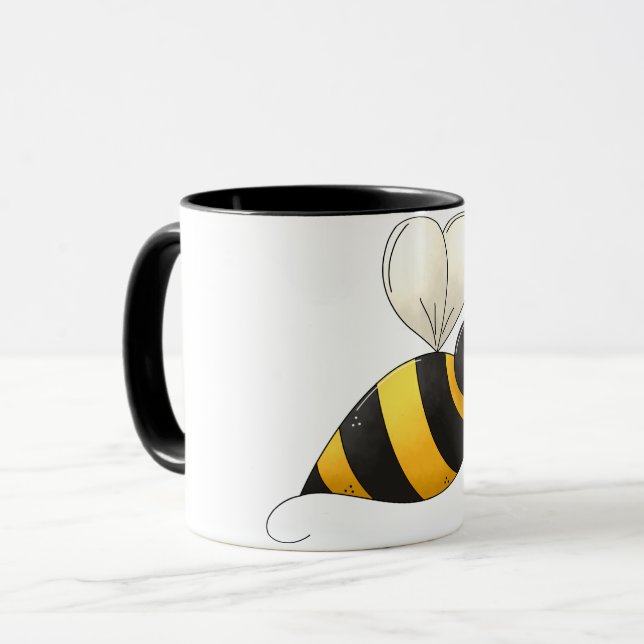 Plump Winged Bumble Bee Mug (Front Left)