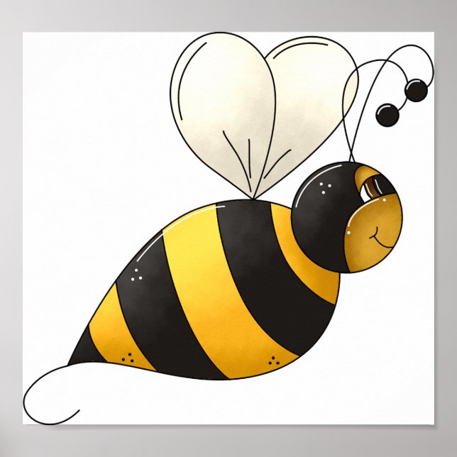Plump Winged Bumble Bee Poster (Front)