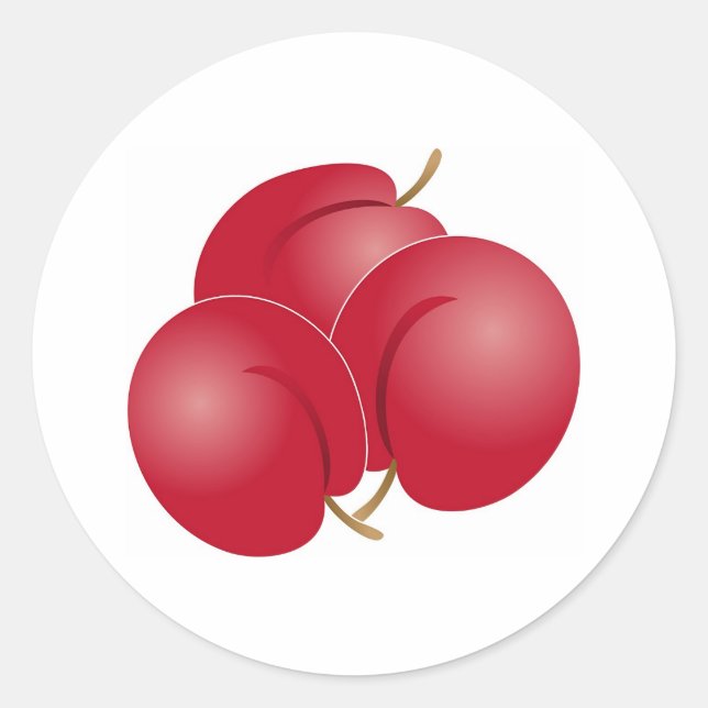 Plums Classic Round Sticker (Front)