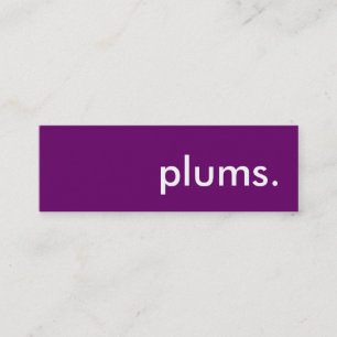 plums. mini business card
