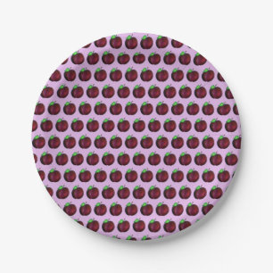 Plums Ripe Summer Purple Plum Fruit Print Paper Plate