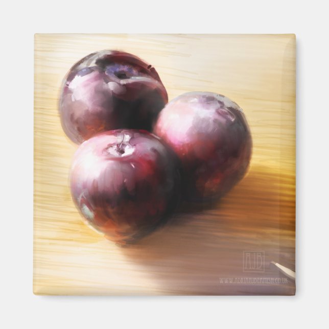 Plums Still Life Magnet (Front)