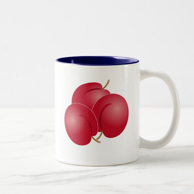 Plums Two-Tone Coffee Mug (Right)