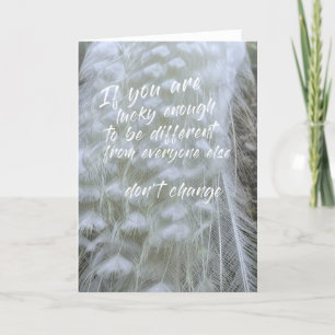 PLUMY WHITE Greeting Card