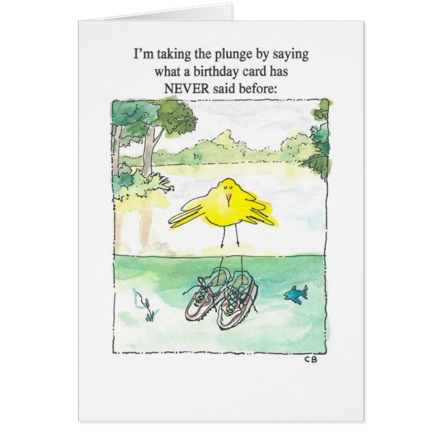 "Plunge" Birthday Card (Front)