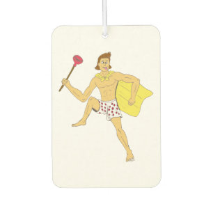 plunger and underwear guy car air freshener