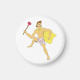 plunger and underwear guy  magnet