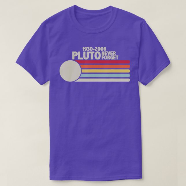 PLUO NEVER FORGE Retro Style Funny Space Science V T-Shirt (Design Front)
