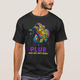 Plur Butterfly Peace Love Unity Respect Edm House T-Shirt